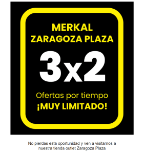3x2 en Merkal de Zaragoza plaza
