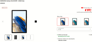 Samsung Galaxy Tab A8 WiFi 64GB X200 Grijs voor €177 bij de Mediamarkt