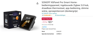 SONOFF NSPanel Pro voor €83,59 bij Amazon.nl