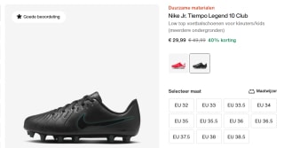 Nike Jr. Tiempo Legend 10 Club kids sneakers voor €29,99 bij Nike