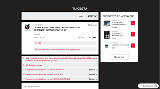 Lavadora AEG 9Kg por 478,22€