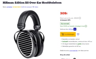 Hifiman Over-Ear Hoofdtelefoon Edition XS voor €309 bij Bol.com
