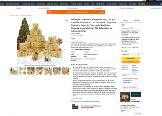 25 Caja Calendario Adviento con Unicornio Pegatinas Digitales por solo 1,98€