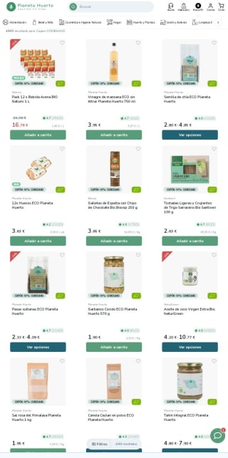 -10% de Descuento en Alimentación desde Planeta Huerto.