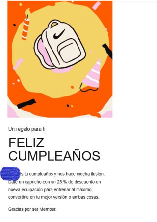 -25% descuento el días de tu cumpleaños