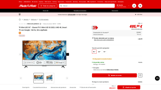 TV Mini LED 55" Xiaomi TV S Mini LED 55 2025 por 495,04€