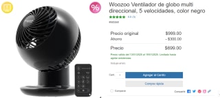 Ventilador Woozoo de Globo por $699 | Descuento Costco