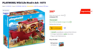 PLAYMOBIL Wild Life Noah's Ark 9373 voor €39,99 bij Bol.com
