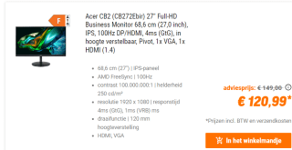Tot 50% korting op Acer producten bij NBB