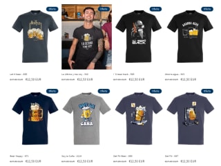 20% EXTRA en camisetas parodiadas de cervezas por 10€