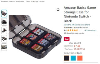 Catch game storage case for Nintendo Switch at Amazon for £7.34