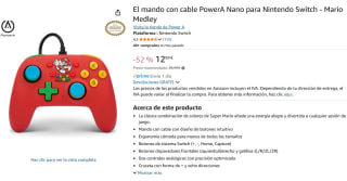 El mando con cable PowerA Nano para Nintendo Switch - Mario Medley por 12,99€
