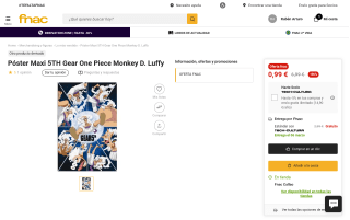 Póster 5TH Gear One Piece Monkey D. Luffy por 0,99€