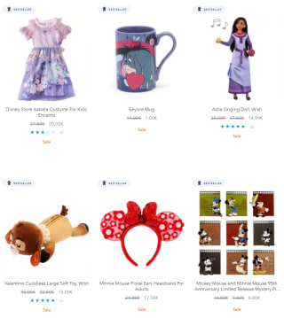 Tot 50% korting op een selectie items in de Sale bij Disney Store