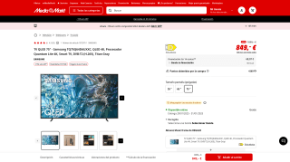 TV QLED 75" Samsung TQ75Q64DAUXXC por 721,65€