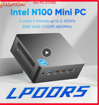 Mini PC Intel N100 + 16G RAM + 256 SSD NVMe por solo 120,46€