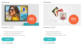 30% korting op wanddecoratie of fotoafdrukken bij Albelli