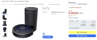 eufy L35+ Dweil- en zuigrobot Zwart voor €255 bij Conrad