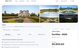 Pacote de Viagem para Curitiba, incluso 3 dias e 2 noites - R$ 899