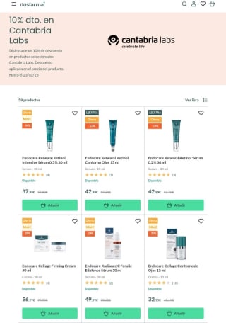 -10% de Descuento en Cantabria Labs.