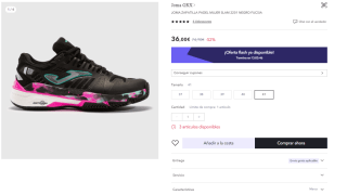 Zapatillas de Padel para Mujer Joma Slam 22 Clay por 25€