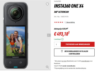 Insta360 X4 - Actioncam - 8K 360-camera voor €493,18 bij Louis