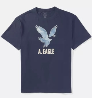 AE T-Shirt con Gráfico y Logotipo en Relieve por $180 en American Eagle