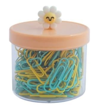 Mr Wonderful Bote clips papel Margarita por 3,25€.