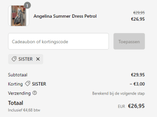 10% korting op de gehele collectie van The TwoSisters