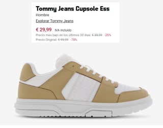 Zapatillas de Hombre Tommy Jeans Cupsole Ess por 29.99€