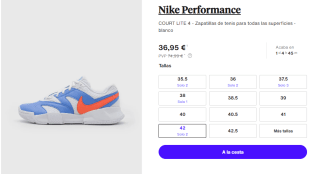 Zapatillas Nike COURT LITE 4 por 36.95€