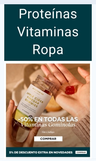 -50% en todas las Vitaminas Gominolas.