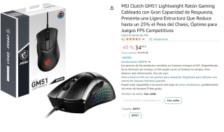 MSI Clutch GM51 Lightweight Ratón Gaming Óptico RGB 26000 DPI por 34.99€