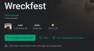 Wreckfest voor Android voor €1,99