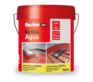 Fischer Pintura Impermeabilizante con Fibras Resistente al Agua y Exteriores 750ml Cubo 1kg Terracota por solo 9,29€