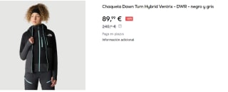 Chaqueta para Mujer The North Face Dawn Turn Hybrid Ventrix por 89.9€