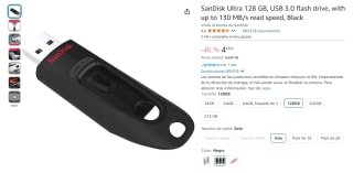 Memoria USB SanDisk Ultra 128GB por 4,68€
