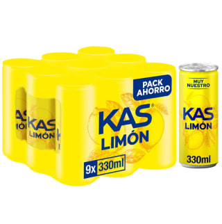 Kas limón Refresco pack de 9 latas por solo 4,45€ con Recompesa de 1,91€