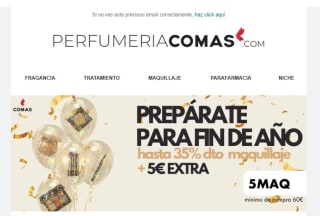 5€ descuento en maquillaje por compras de +60€