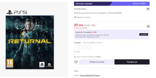Juego PS5 Returnal por 37.39€ (Cuenta Nueva 25.39€)
