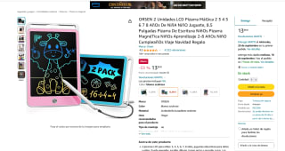 2 Unidades LCD Pizarra MáGica 8.5 pulgadas. 2-8 Años por solo 13,99€