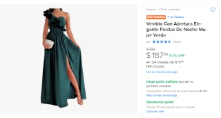 Vestido Con Abertura Elegante por $187 | Mercado Libre