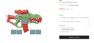 Pistola Nerf Rex Rampage DinoSquad por 14.99€