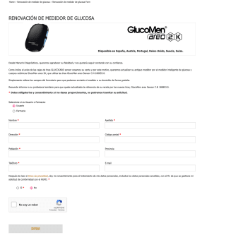 Medidor de glucosa GlucoMen Areo 2K Gratis con Menarinidiag