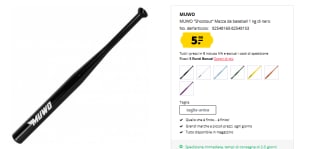 Batte de Baseball 1kg Noir MUWO "Shootout" à 5,99€