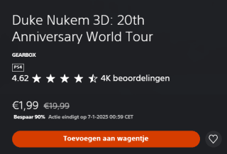 Duke Nukem 3D: 20th Anniversary World Tour voor €1,99 in de Playstation Store