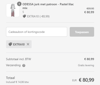 10% extra korting op de sale van NÜ Denmark