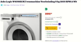 ASKO W4096R.W/3 Logic wasmachine voor €899,44 bij Bol.com