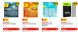 50% korting op alle Gillette voordeelpakken scheermesjes bij Kruidvat