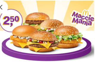 1 Klassieke burger voor €2,50 bij Mcdonalds